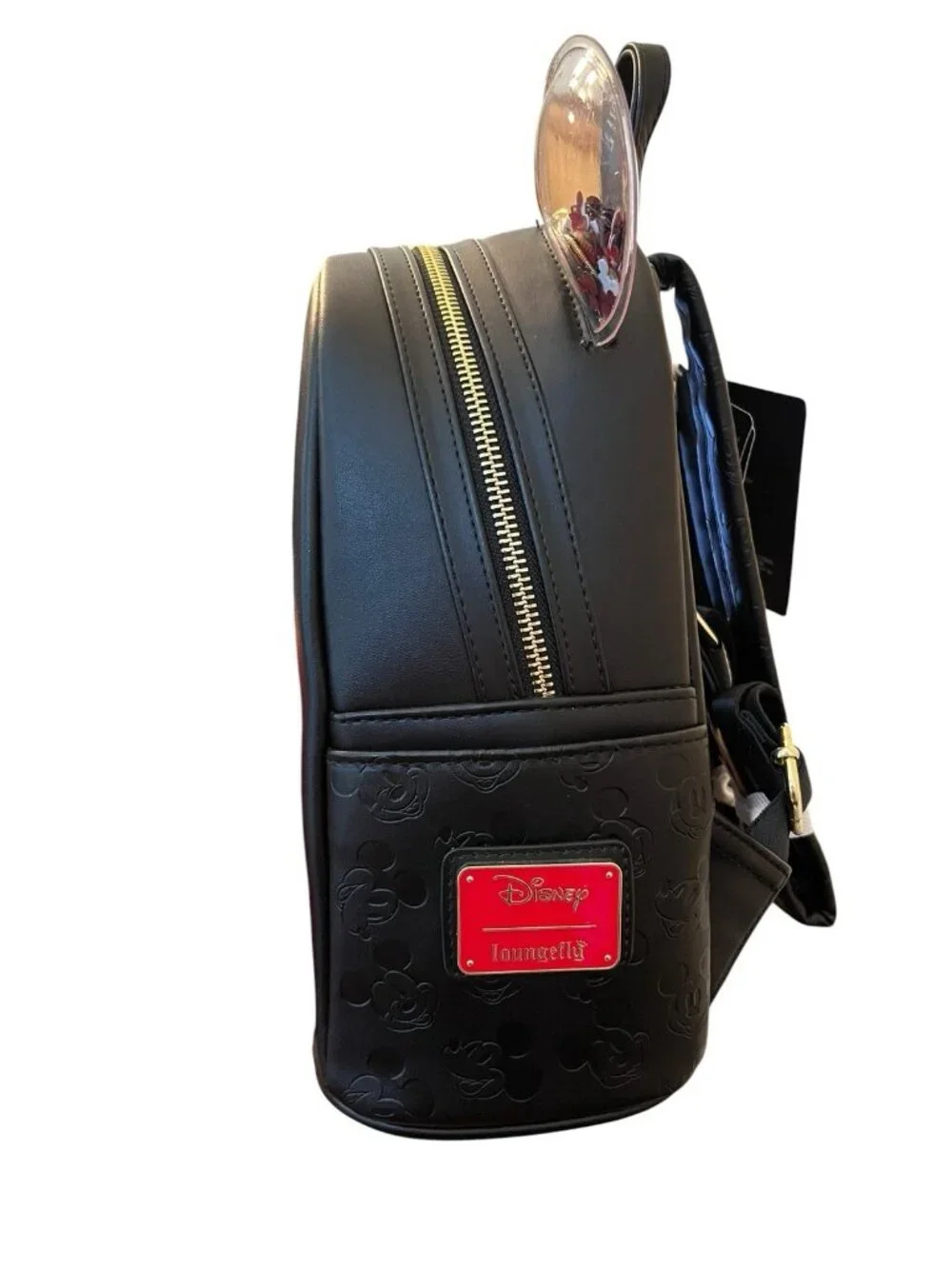 Loungefly Disney Mickey Mouse Confetti Ears Mini Backpack Cosplay Black Red NWT